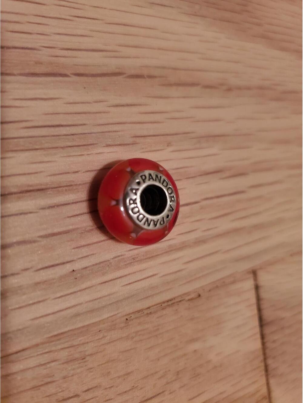 Pandora Red Glass Charm Bead